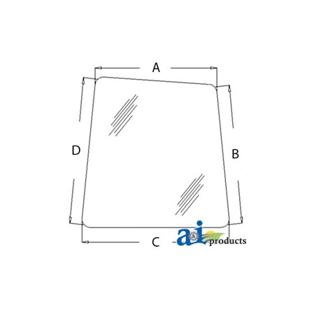 A & I Products Glass, Front (RH) 55.5" x37" x2.5" A-AT214163
